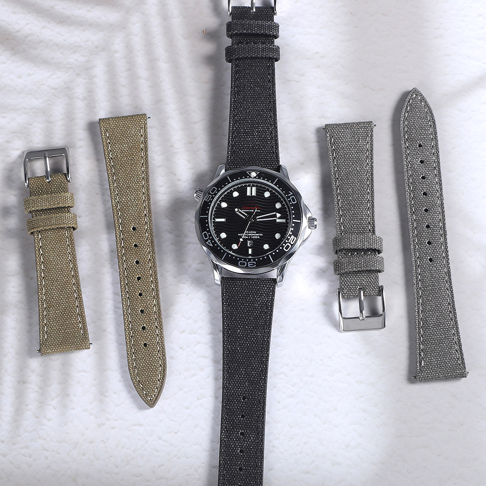 Handcrafted Slim Watch Strap 2 – Canvas Strap Watch recenzja i cena