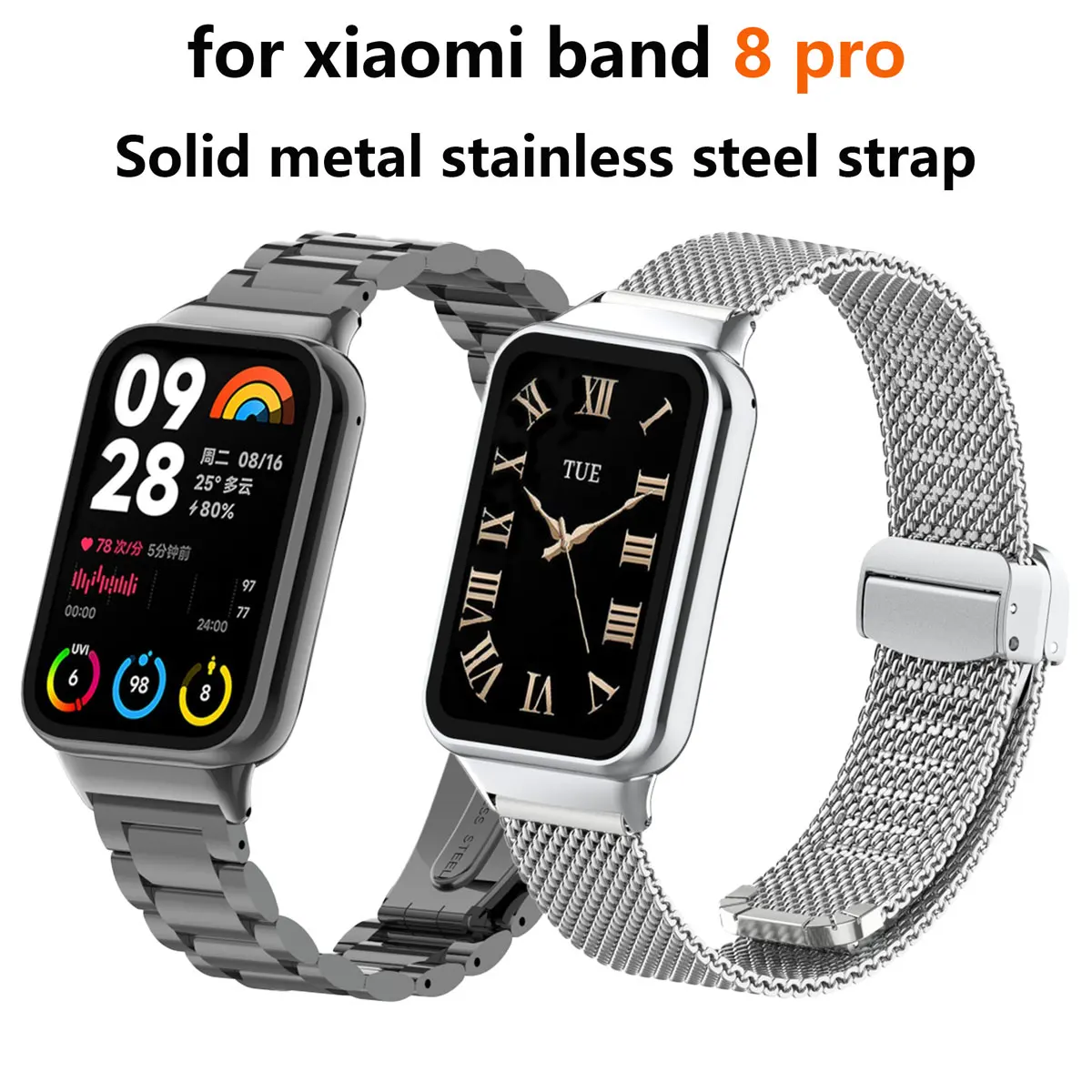 Suitable for Xiaomi band 8pro  – Mesh Strap Metal recenzja i cena