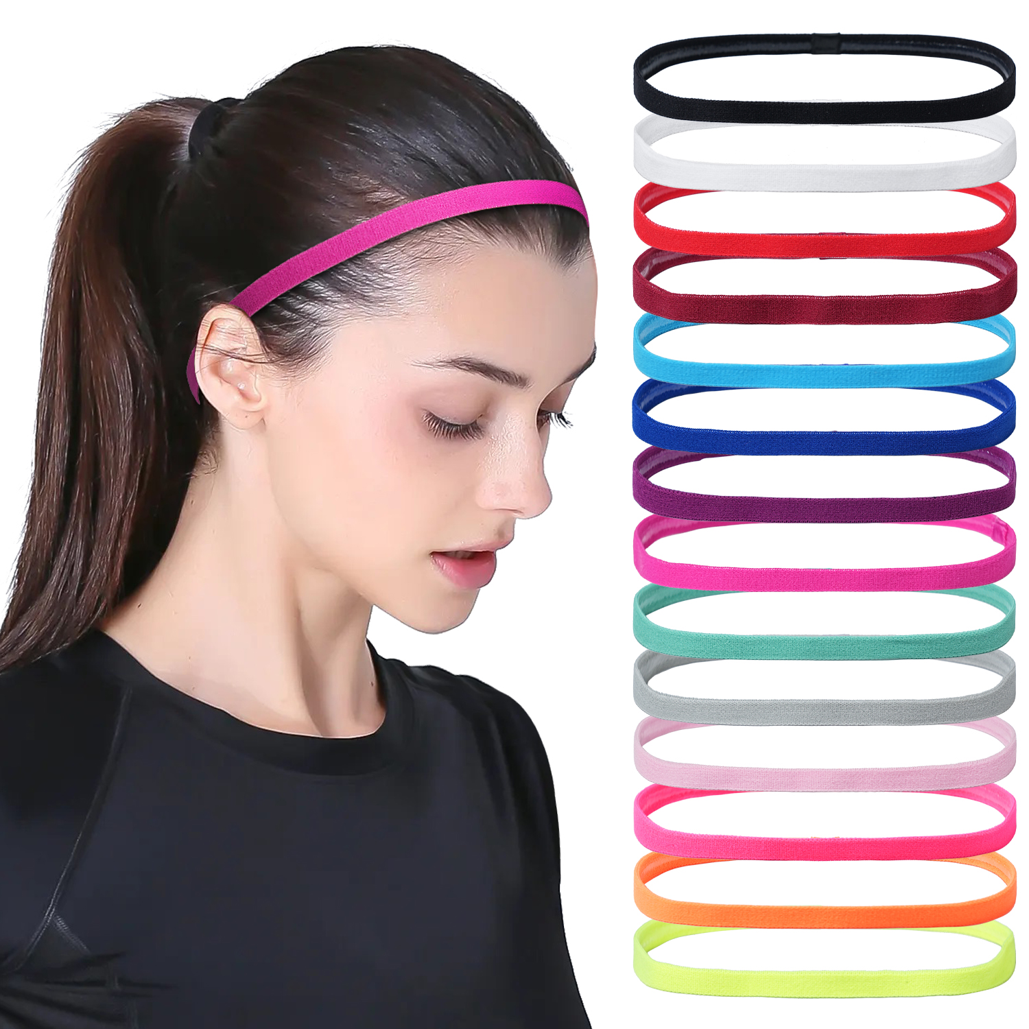 3Pcs Non-Slip Sports Hairband  – Silicone Band Women recenzja i cena