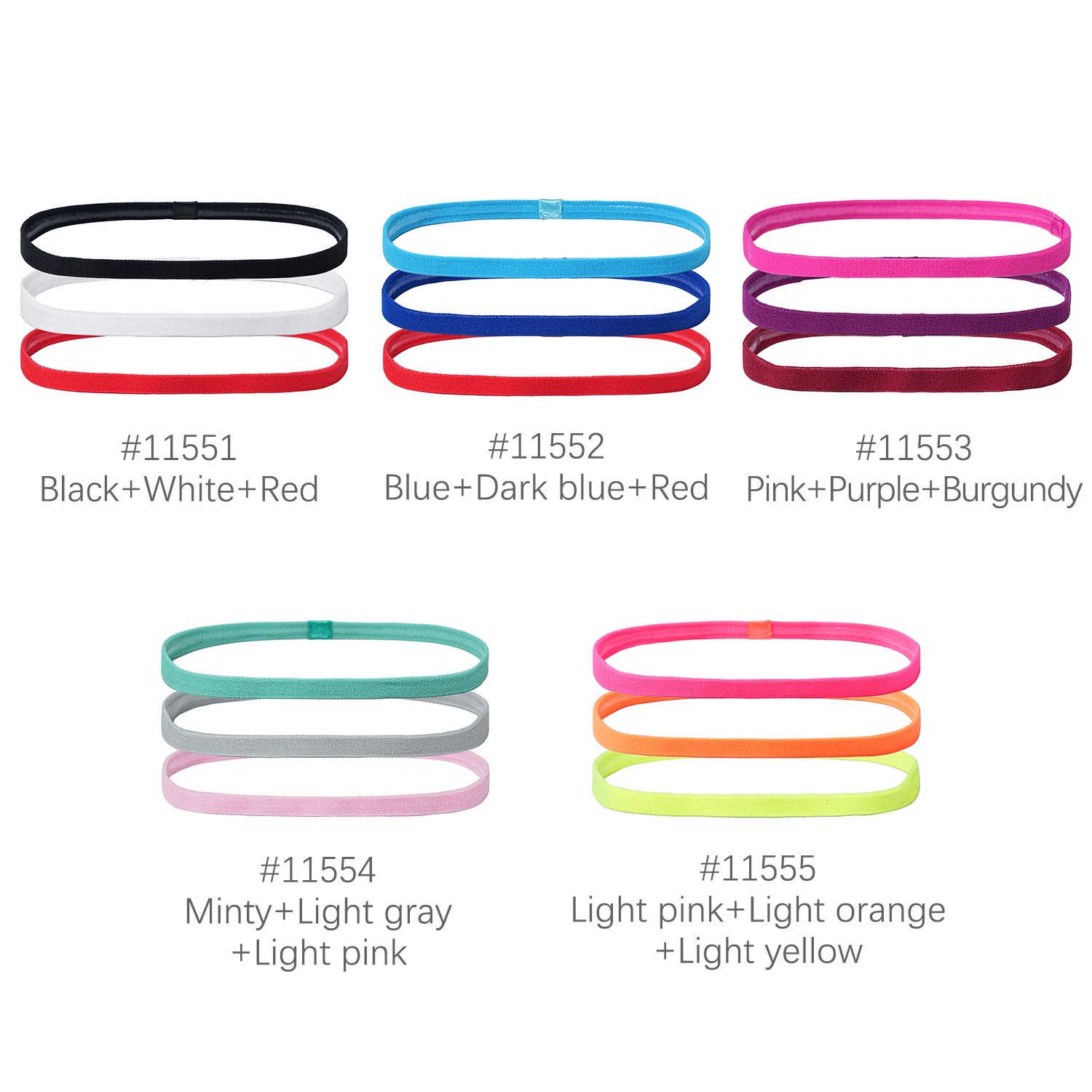 3Pcs Non-Slip Sports Hairband  – Silicone Band Women recenzja i cena