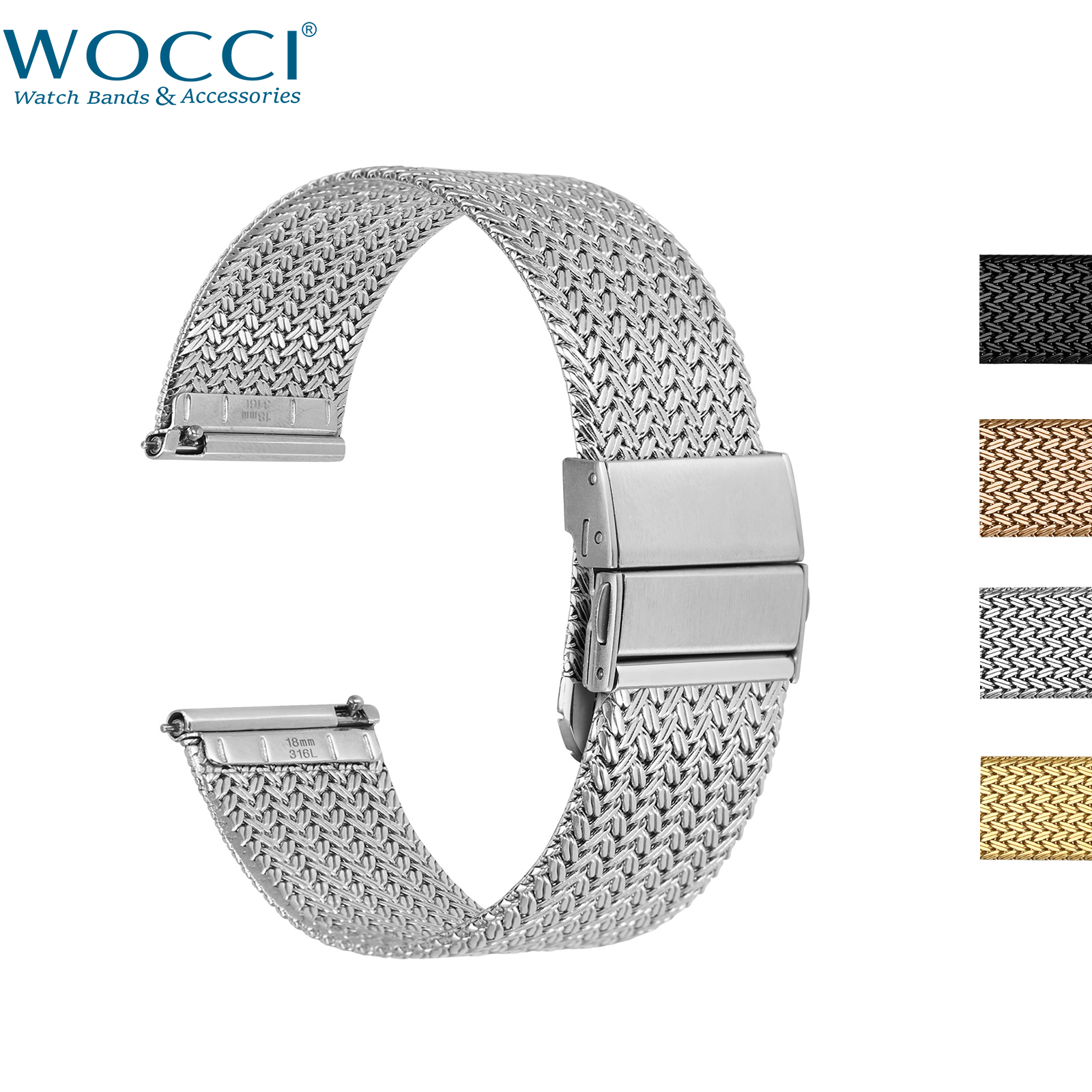 WOCCI Elite Metal Watch Band,  – Mesh Strap Metal recenzja i cena