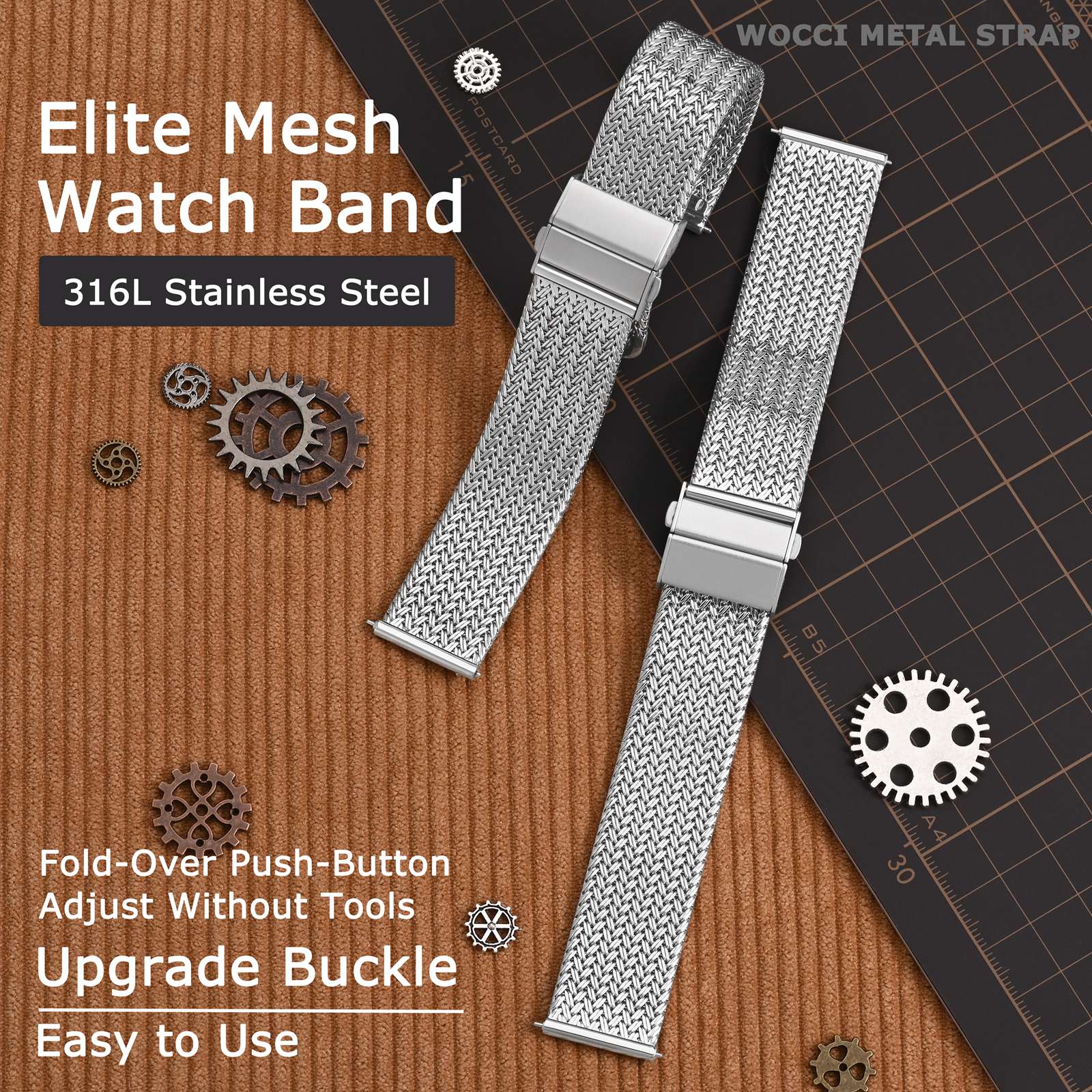 WOCCI Elite Metal Watch Band,  – Mesh Strap Metal recenzja i cena