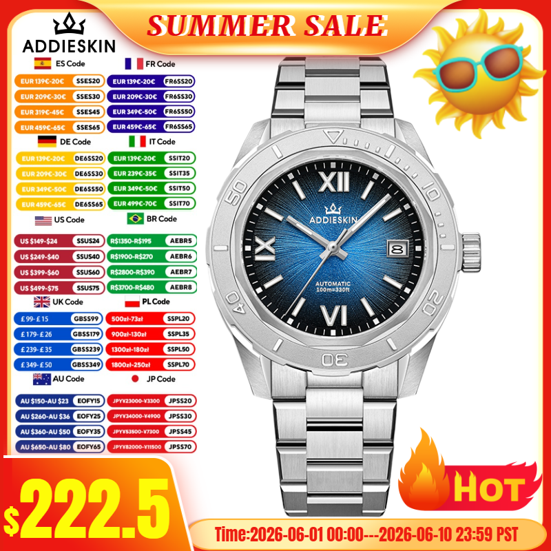 AddiesKin K002 Automatic Mecha – Stainless Bracelet Diver recenzja i cena