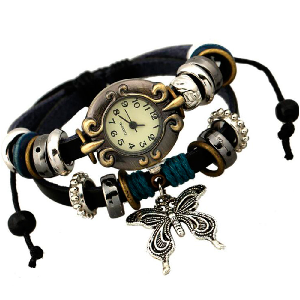 Handmade Butterfly Beads Brace – Leather Watch Band Men recenzja i cena