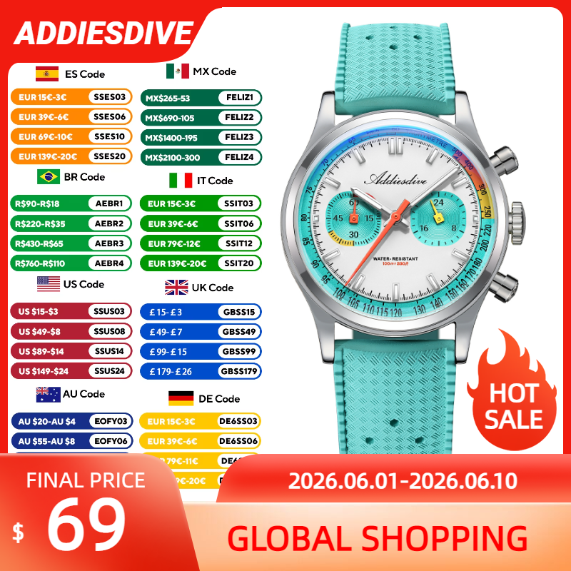 ADDIESDIVE NEW Multifunction C – Rubber Strap Diver recenzja i cena