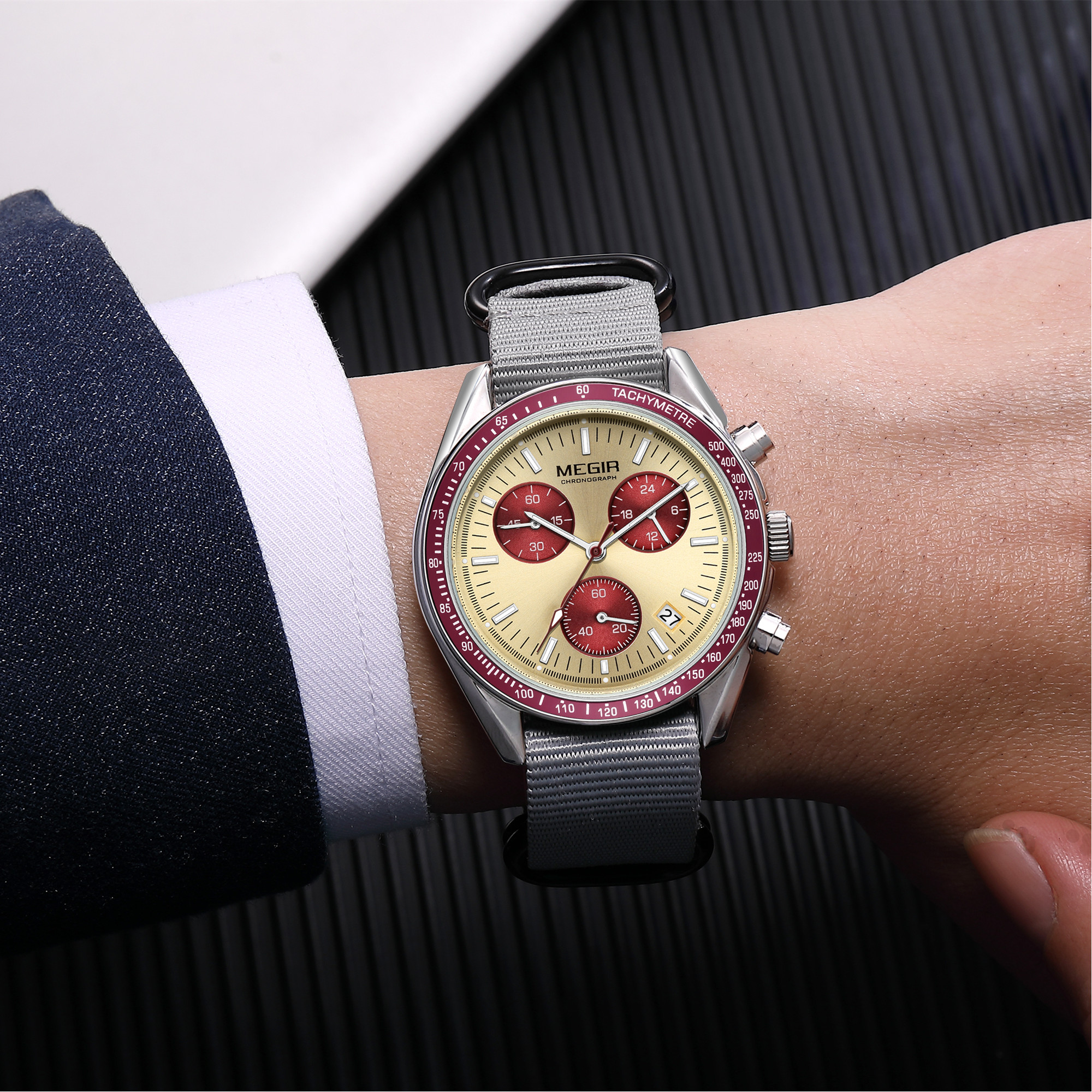 MEGIR Chronograph Canvas Strap – Canvas Strap Watch recenzja i cena