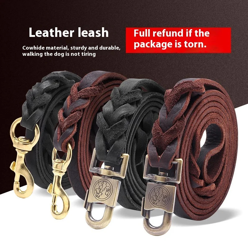 Genuine Leather Dog Leash - To – Leather Strap Quick Release recenzja i cena