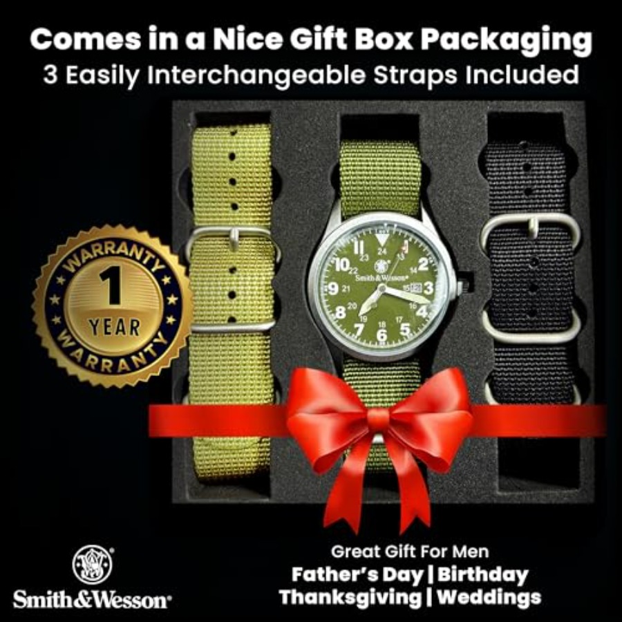 Men's Military Watch, 3 Interc – Canvas Strap Watch recenzja i cena