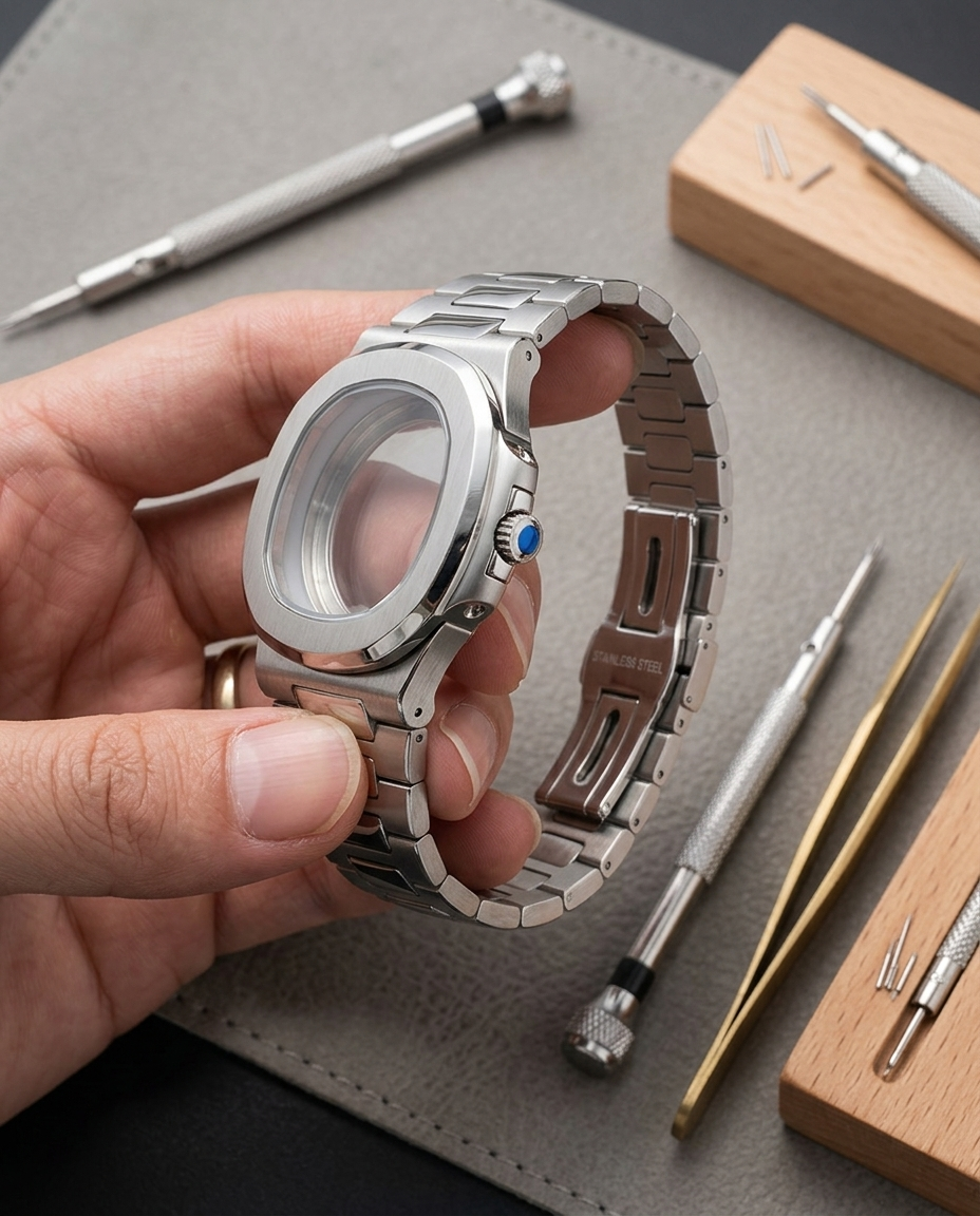 40mm Nautilus Watch Case Mod K – Butterfly Clasp Deployant recenzja i cena