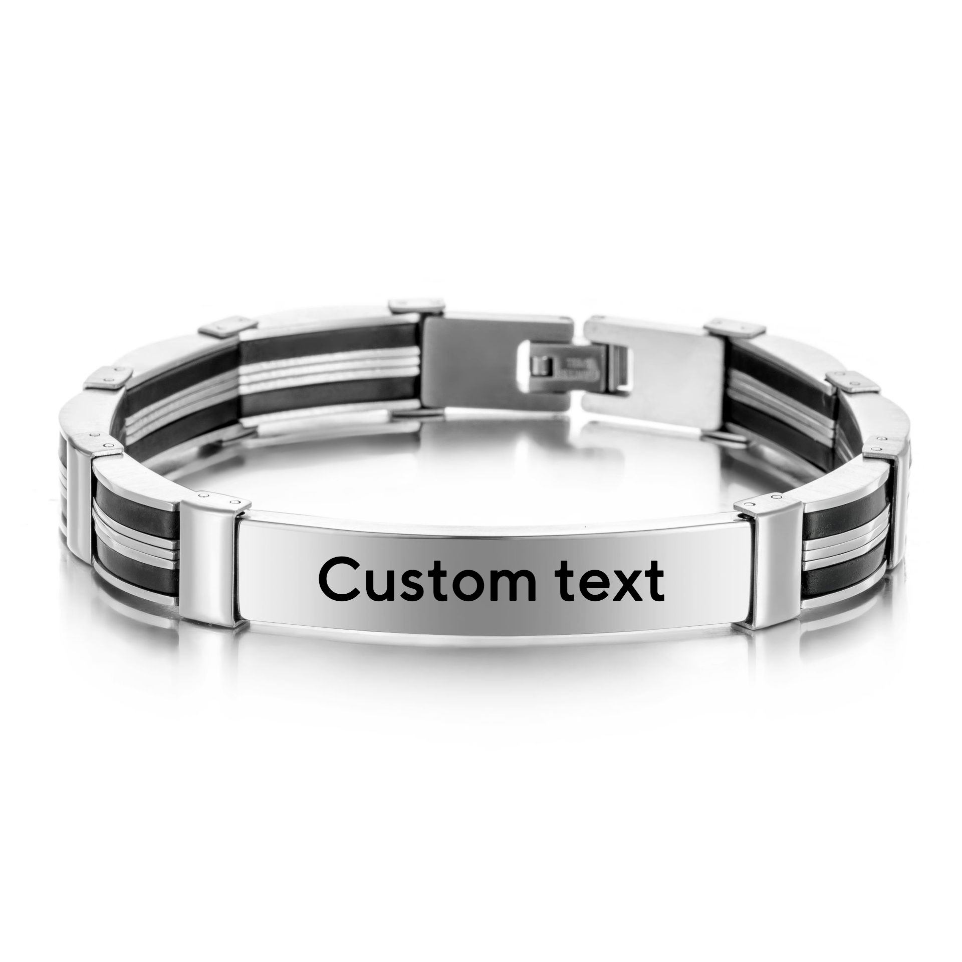 Punk Custom TEXT Name Men Stai – Silicone Band Women recenzja i cena