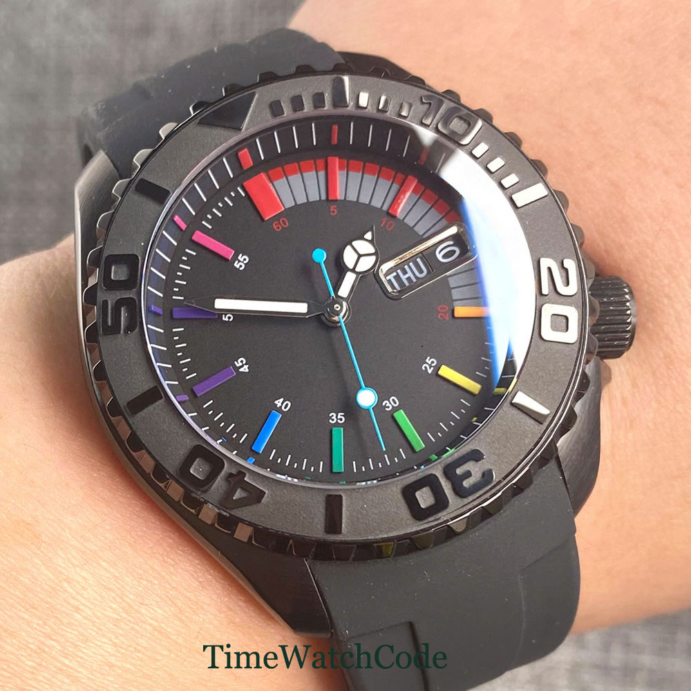 Tandorio 41mm 20ATM Diver Auto – Rubber Strap Diver recenzja i cena
