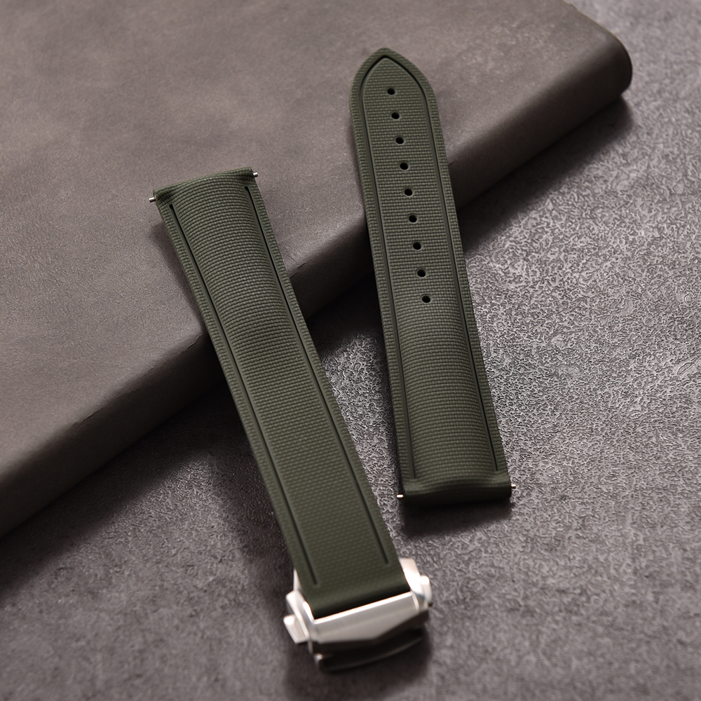 Premium Grade Soft FKM Rubber  – Canvas Strap Watch recenzja i cena