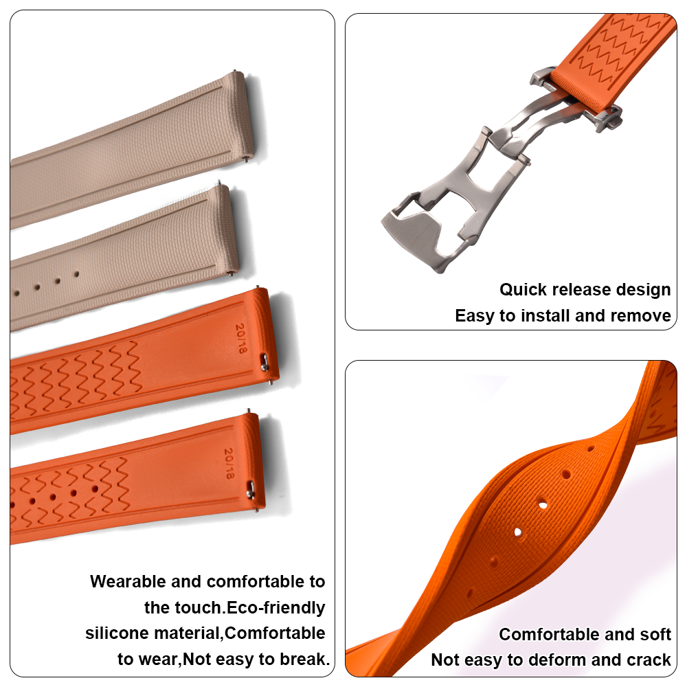 Premium Grade Soft FKM Rubber  – Canvas Strap Watch recenzja i cena