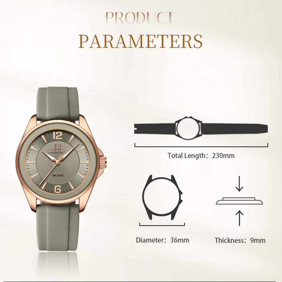 New Style NAVIFORCE Women's Wa – Silicone Band Women recenzja i cena