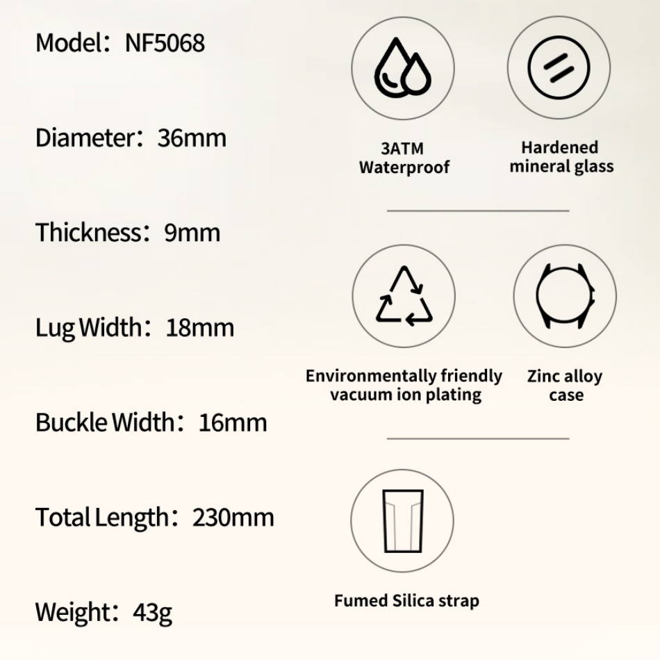 New Style NAVIFORCE Women's Wa – Silicone Band Women recenzja i cena