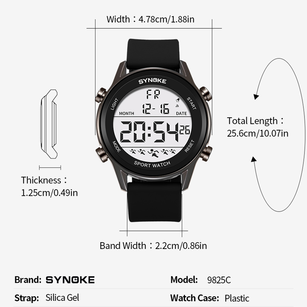 Digital Watches For Men Waterp – Rubber Strap Diver recenzja i cena