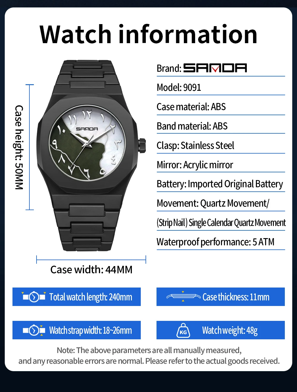 2025 SANDA Fashion Men's and W – Rubber Strap Diver recenzja i cena