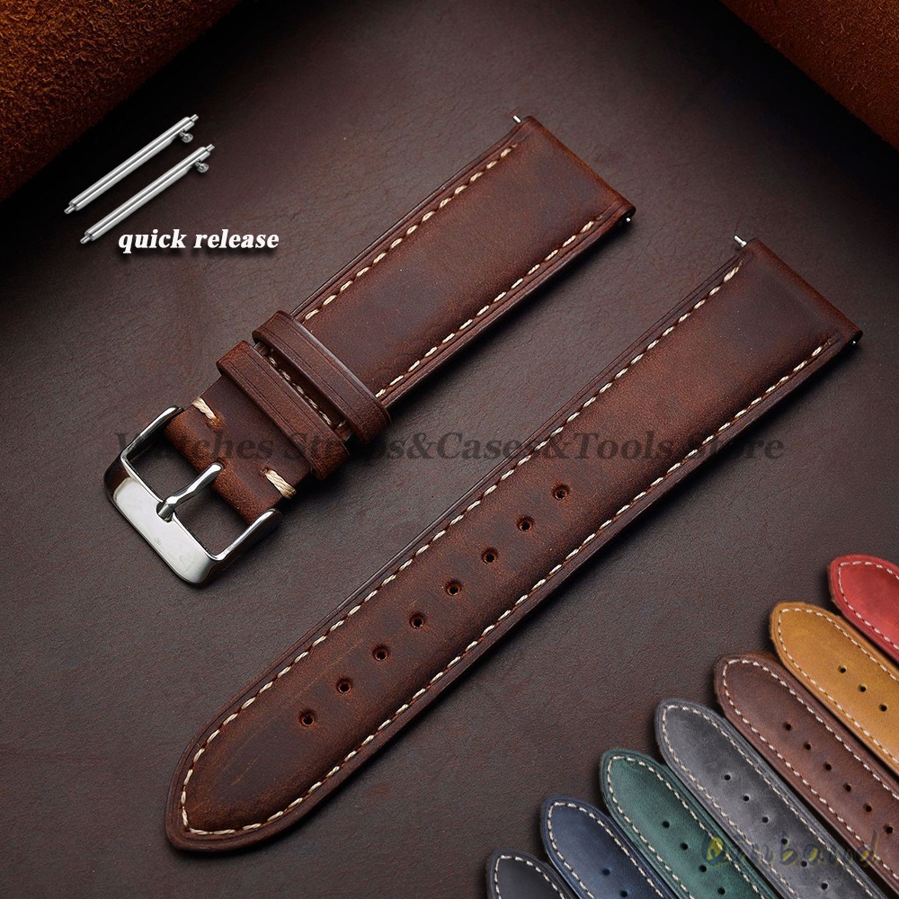 Vintage Cowhide Leather Watch  – Leather Strap Quick Release recenzja i cena