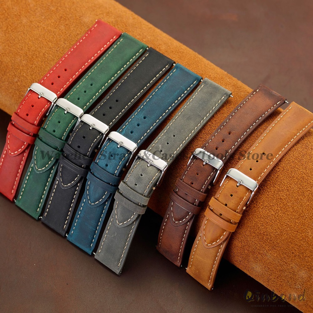 Vintage Cowhide Leather Watch  – Leather Strap Quick Release recenzja i cena