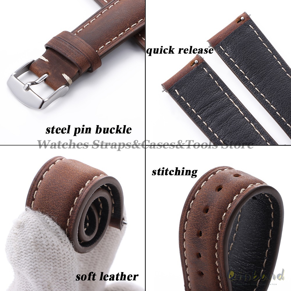 Vintage Cowhide Leather Watch  – Leather Strap Quick Release recenzja i cena