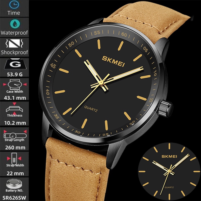 Skmei Original Brand Quartz Wa – Leather Watch Band Men recenzja i cena