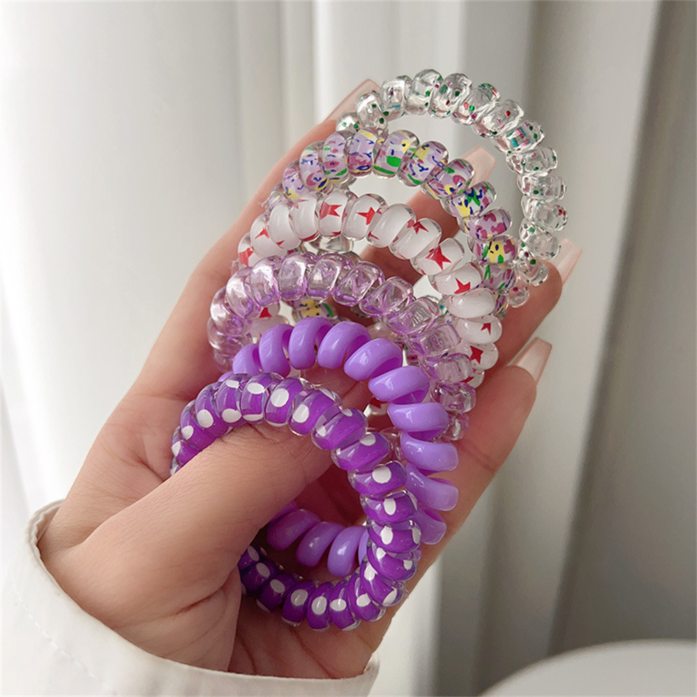 6pcs Sweet Cute Colorful Spira – Silicone Band Women recenzja i cena