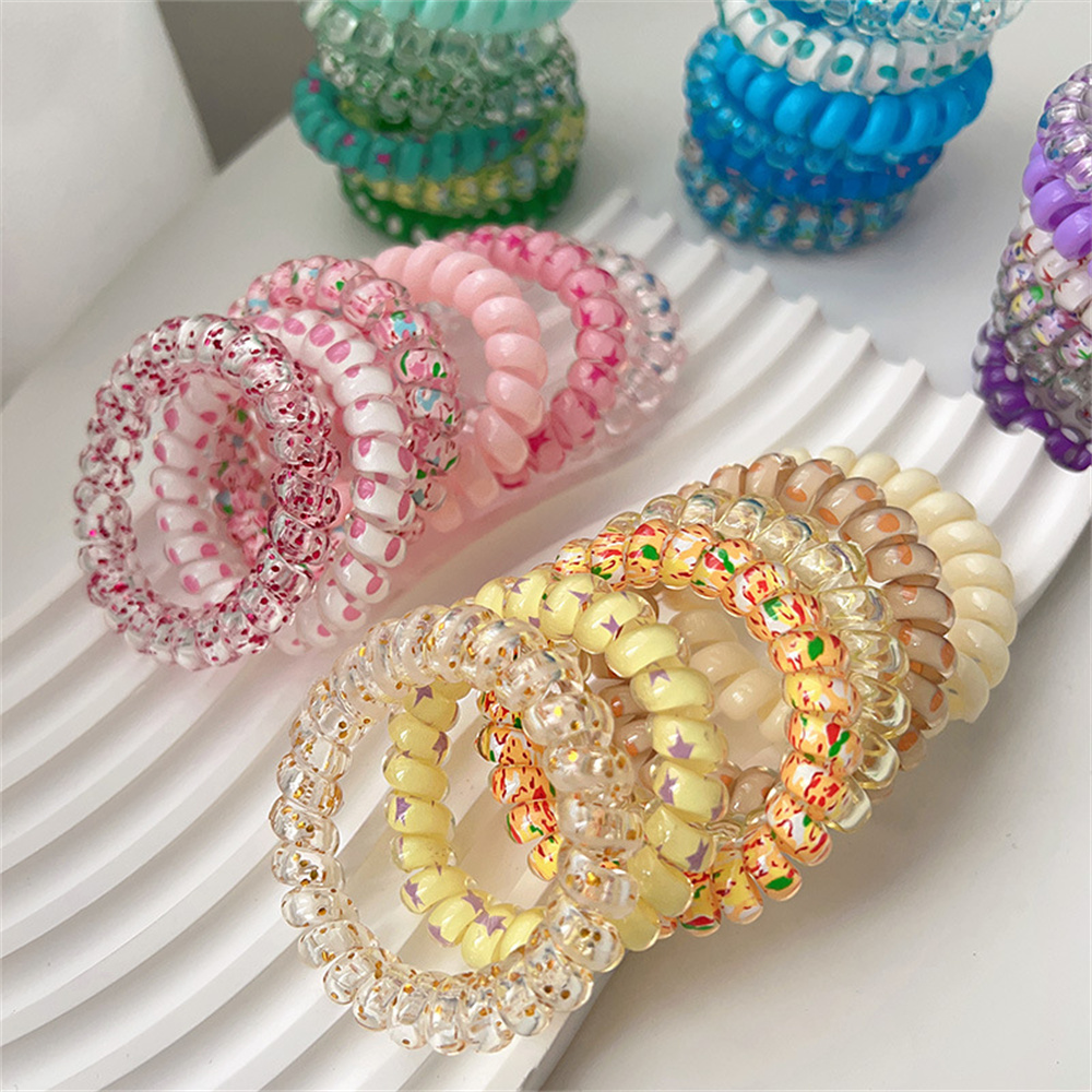 6pcs Sweet Cute Colorful Spira – Silicone Band Women recenzja i cena