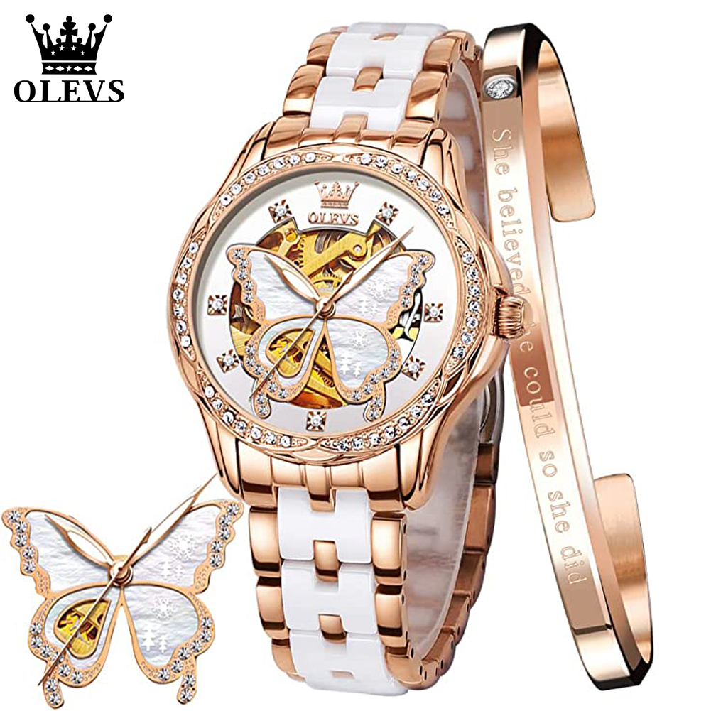 OLEVS Women's Automatic Watche – Butterfly Clasp Deployant recenzja i cena
