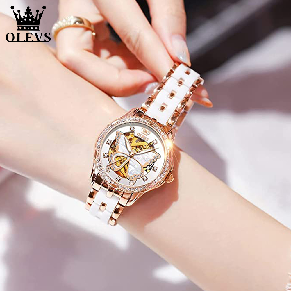 OLEVS Women's Automatic Watche – Butterfly Clasp Deployant recenzja i cena